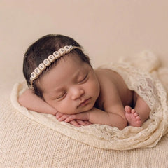 Princess Letter Bead Headband H109 | Natural Brown