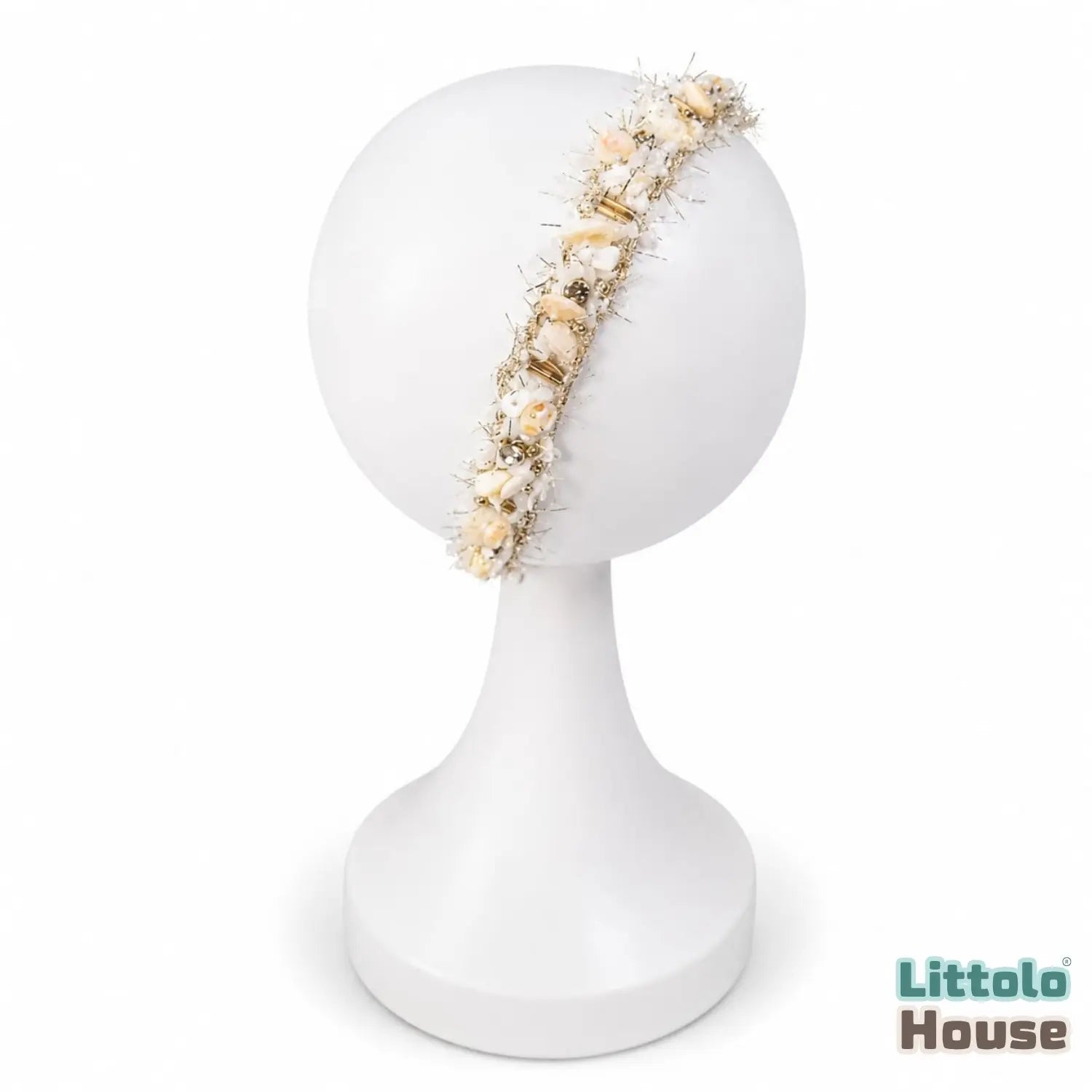 Heirloom Floral Headband H115 | Ivory