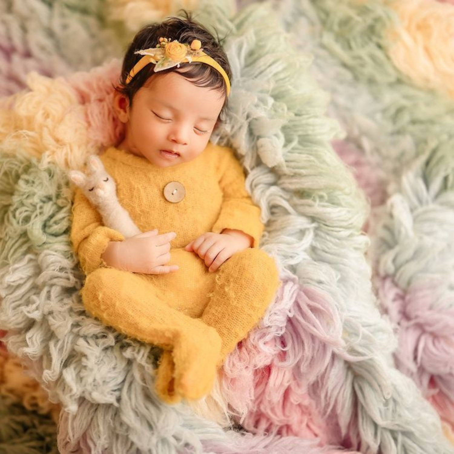 Baby Romper and Sleep Hat D2 SR056 | Set of 2 | 2M | Mustard