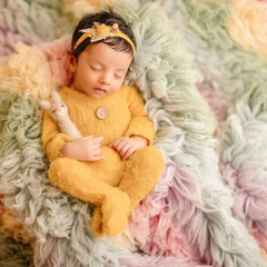 Baby Romper and Sleep Hat D2 SR056 | Set of 2 | 2M | Mustard