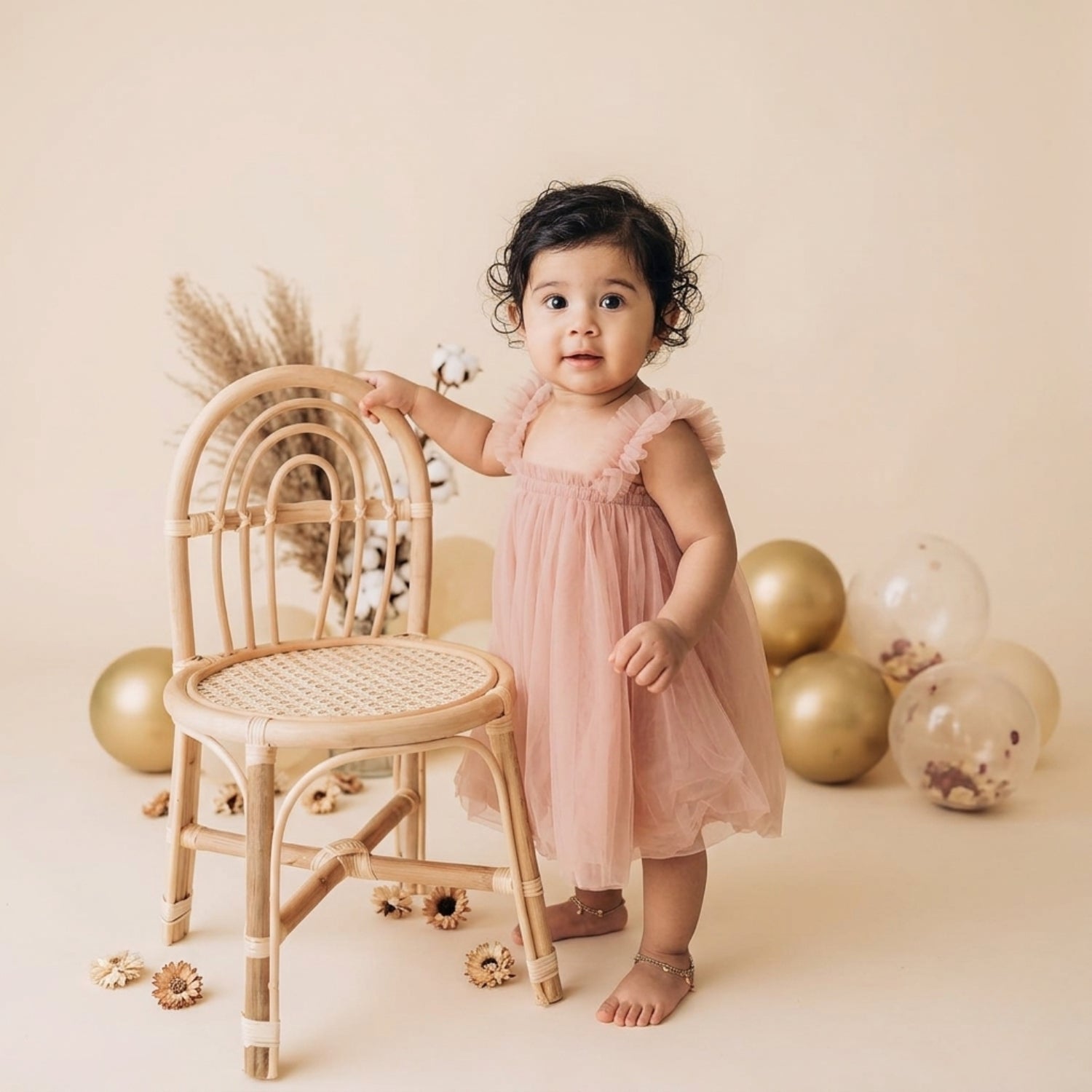 Baby Girl Net Frills Frock with Straps O015 Outfit | 1Y | Toon