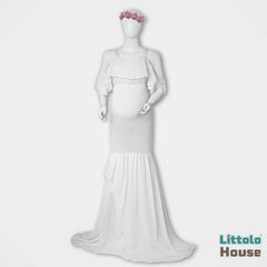 Mermaid Chiffon Maternity Gown M009 | L | White