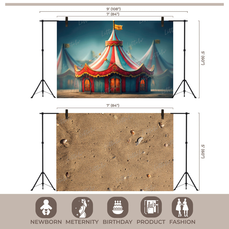 LB1524 Circus Tent Backdrop Combo (2 Pcs)