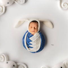 Wool Knit Premium Wrap | Cornflower