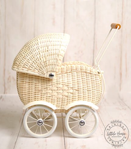 Baby Stroller | Metal | Beige