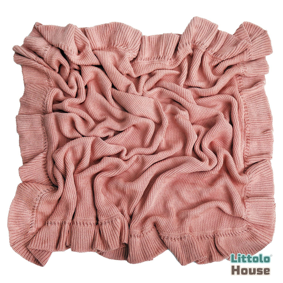 Knit Ribbed Stretchy Blanket L035 | Rosewood