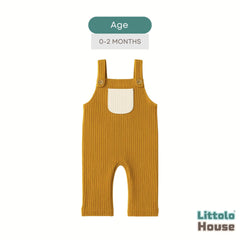 Baby Ribbed Romper O228 | 2M | Mustard