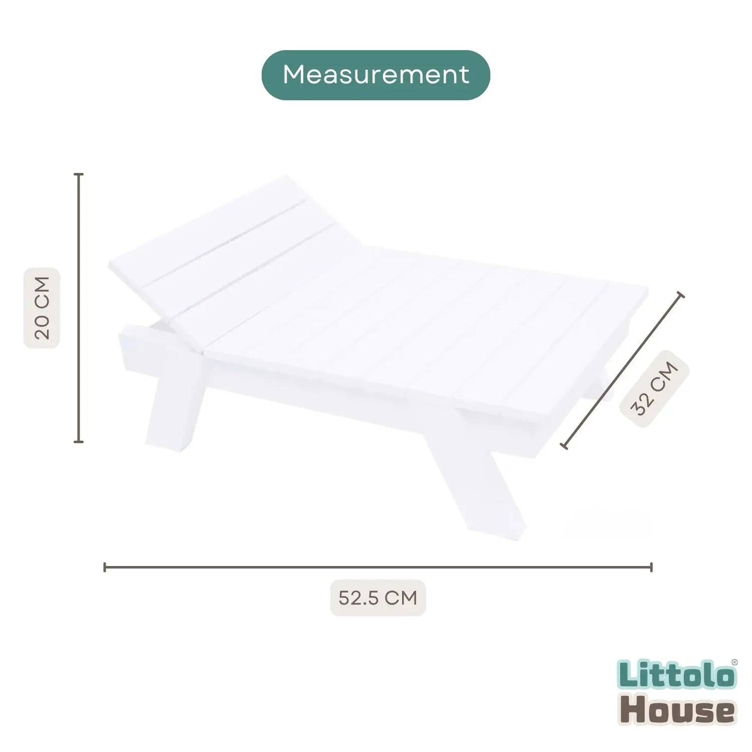 Beach Bench | Wooden Decorative | White