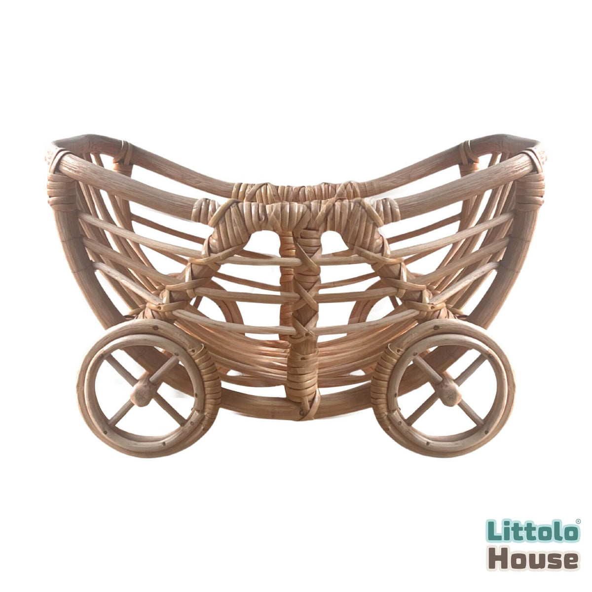 Cane Trolley Cart | Newborn | Cane | Natural Wood