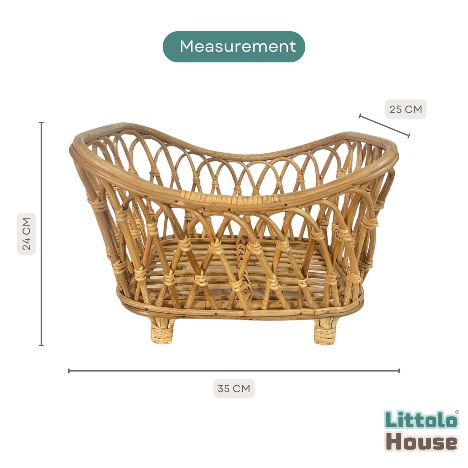 Rustic Cane Crib | Cane | Newborn | Natural Finish