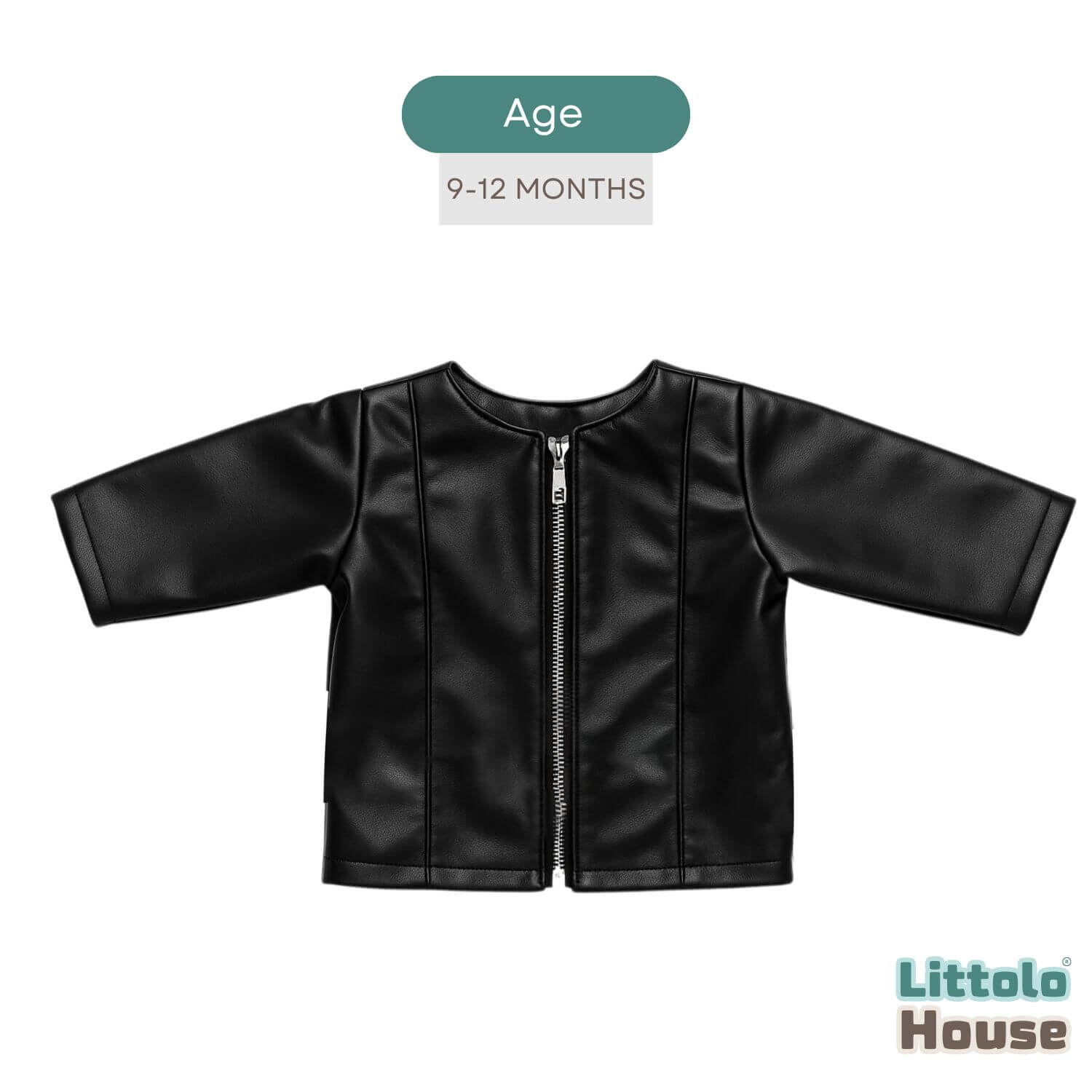Baby Boy leather Jacket O235 | 1Y | Black