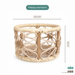 Rustic Cane Floral Basket | Natural Finish