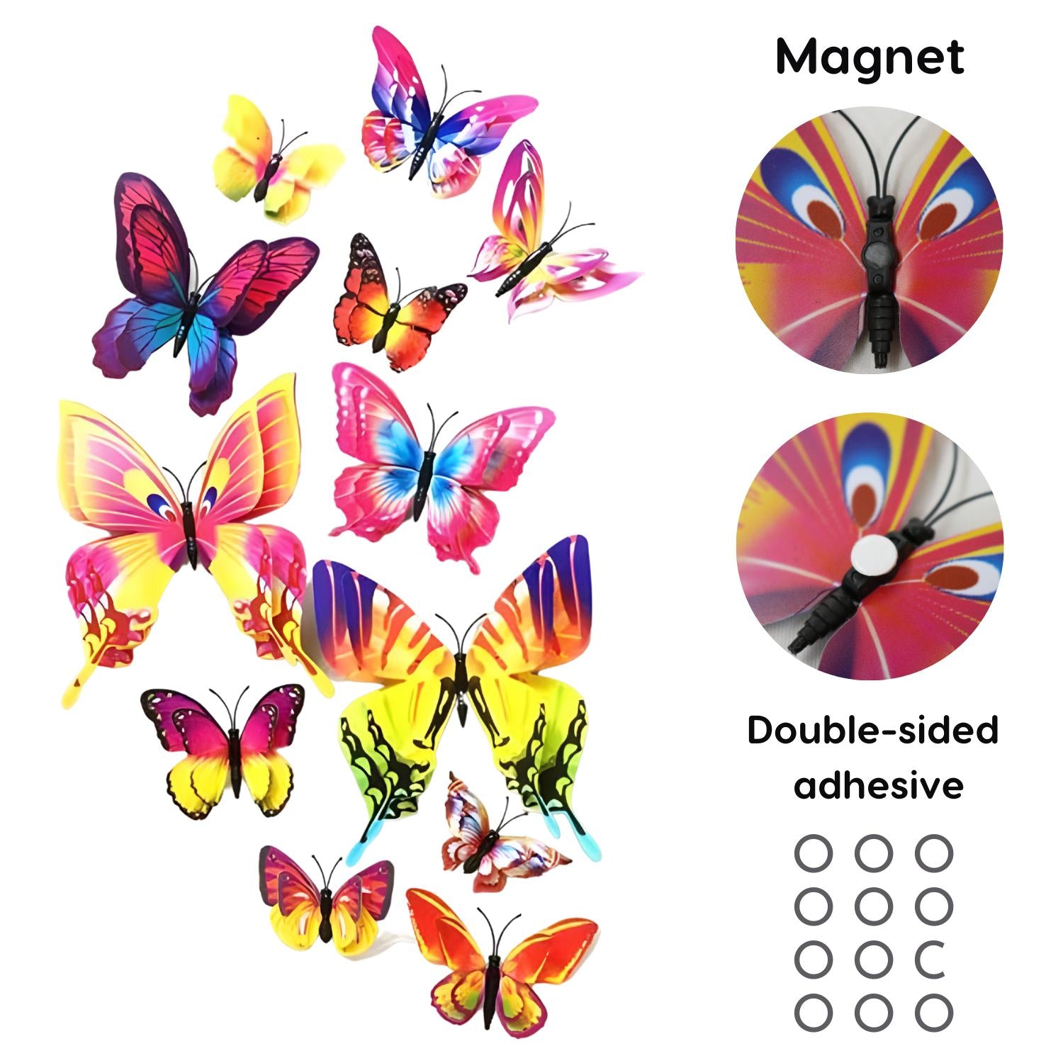 3D Butterflies Pack of 12 | Decorative Add-ons