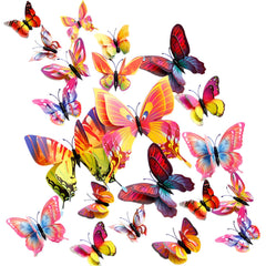 3D Butterflies Pack of 12 | Decorative Add-ons | Multicolour