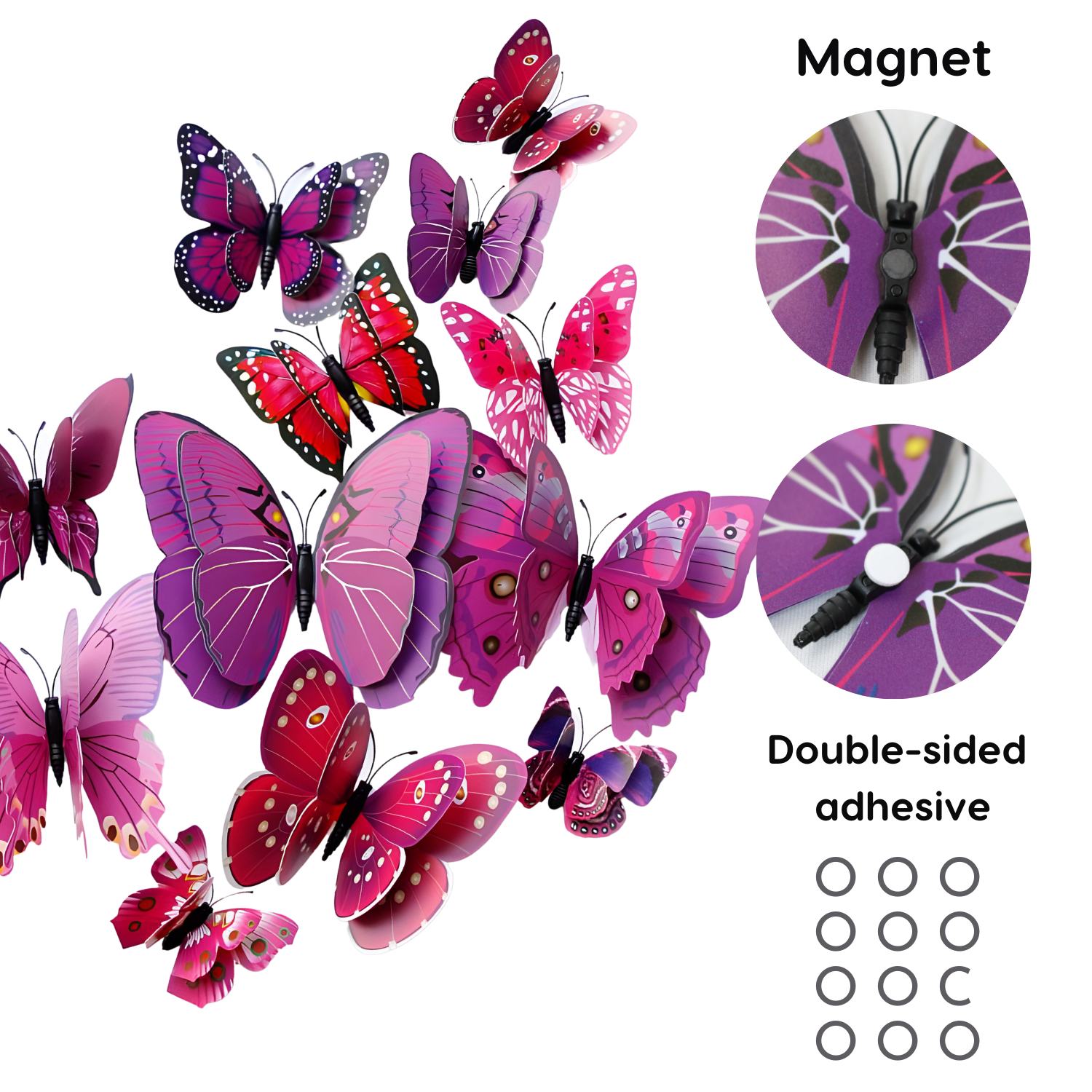 3D Butterflies Pack of 12 | Decorative Add-ons