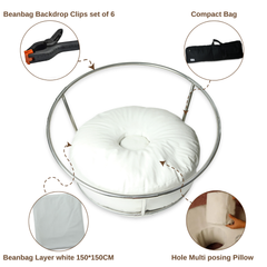 Bean Bag Stand Kit | Posing Aids | White