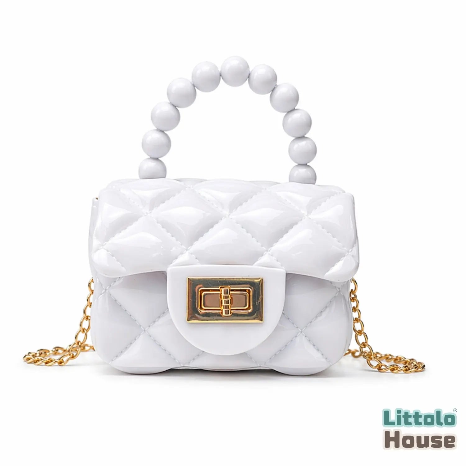 Pearl Mini Sling Bag | White