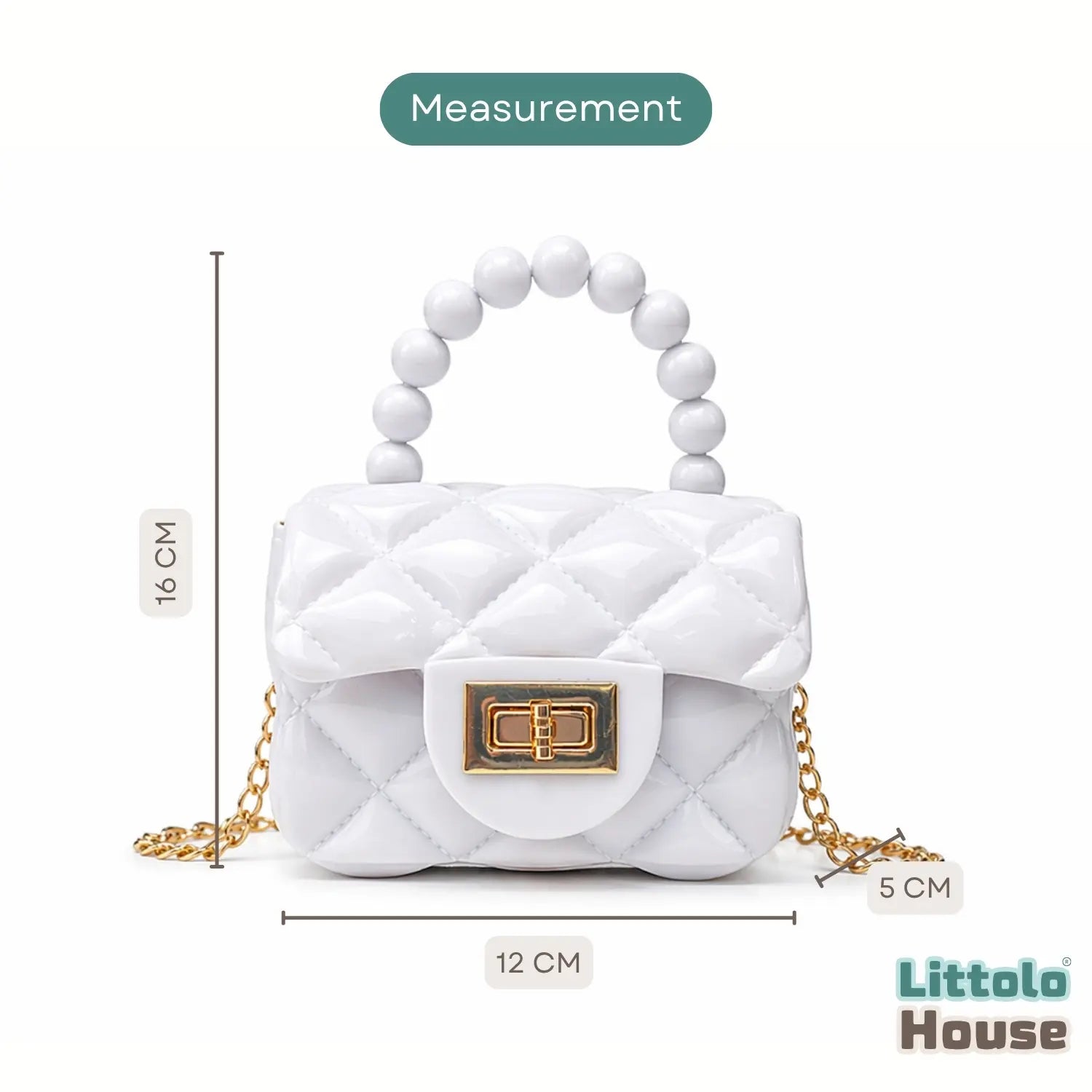 Pearl Mini Sling Bag | White