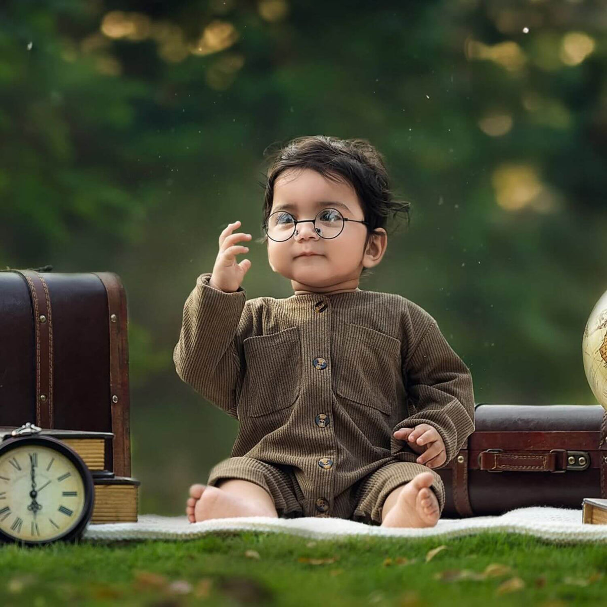 Baby Full Sleeves Romper Outfit O047 | 18M | Brown