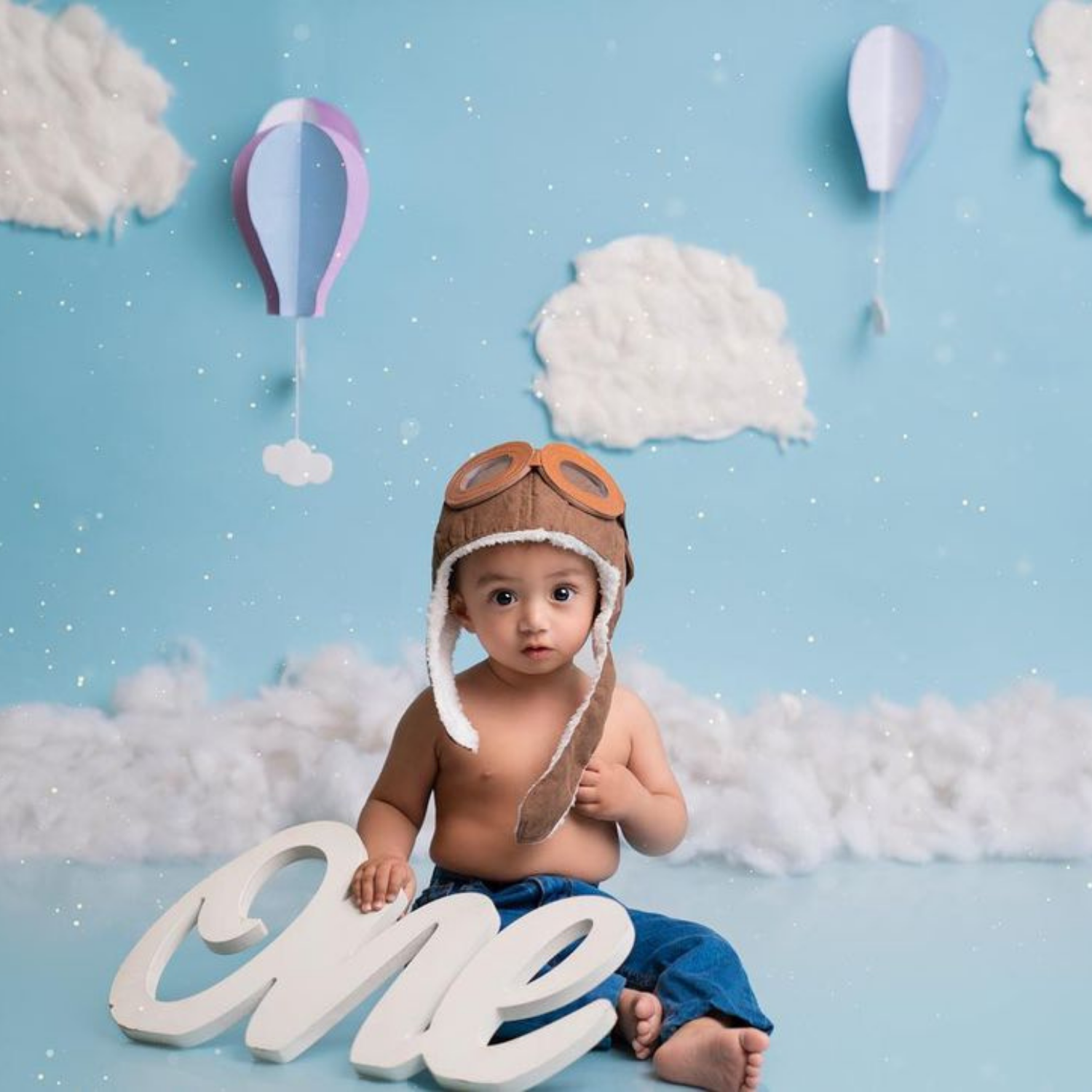 Baby aviator hat and goggles sales