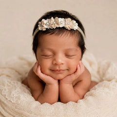 Grace Pearl Floral Headband H126 | White