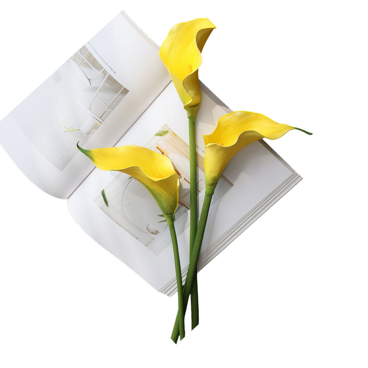 Artificial  Calla Lily Flower Stick F097 | Pack of 2 | Yellow