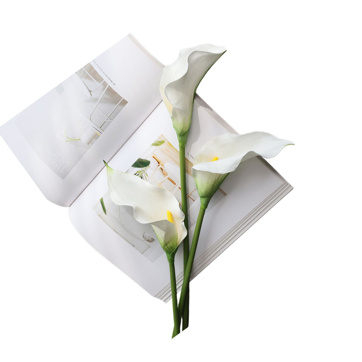 Artificial  Calla Lily Flower Stick F097 | Pack of 2 | White