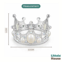 Baby Royal Pearl Crown | NB | Silver