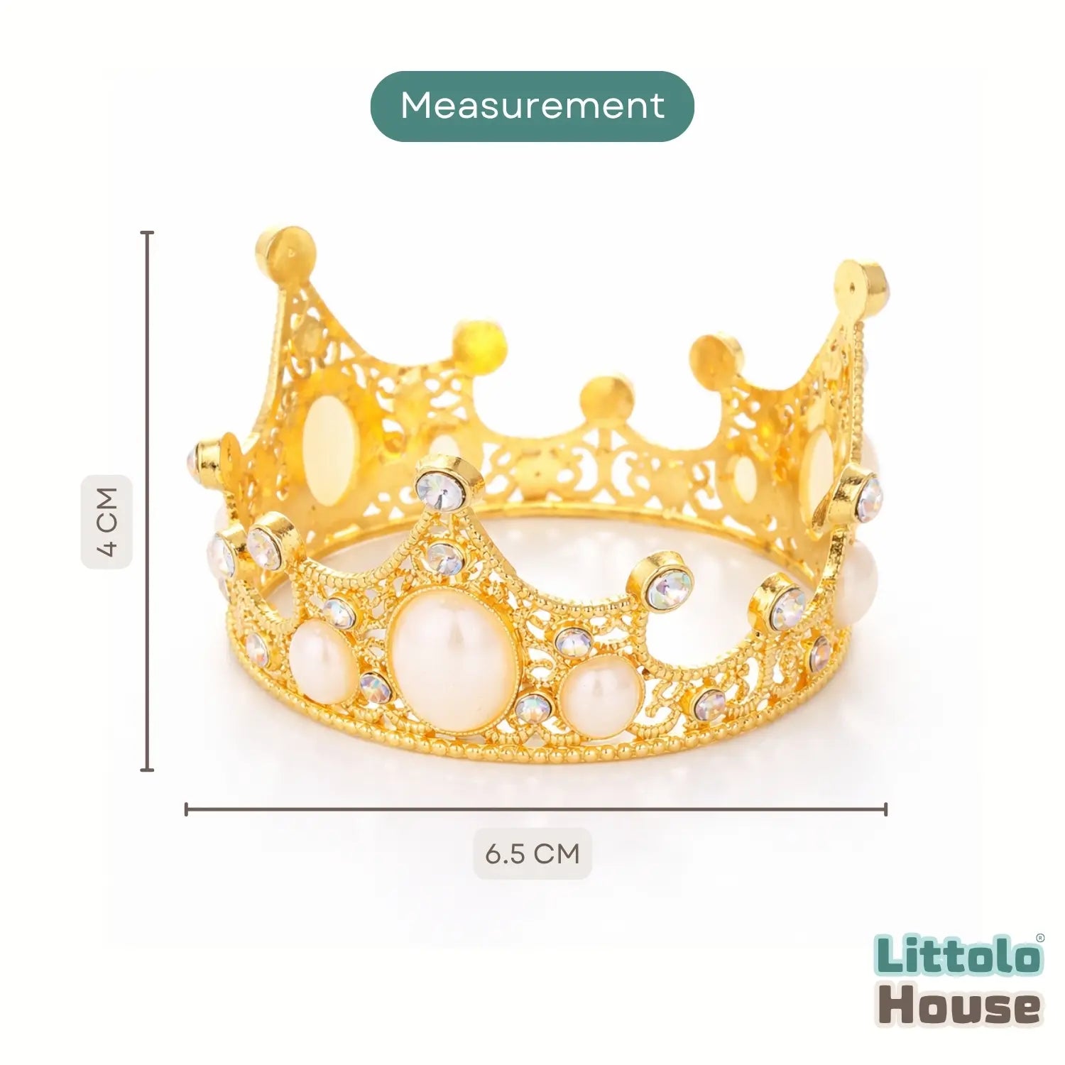 Baby Royal Pearl Crown | NB | Golden