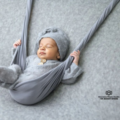 Baby Romper and Sleep Hat D2 SR056 | Set of 2 | 2M | Grey