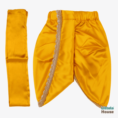Baby Boy Traditional Dhoti with Khes Outfit O222 | 1Y | Mustard Yellow