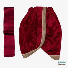 Baby Boy Traditional Dhoti with Khes Outfit O222 | 1Y | Maroon