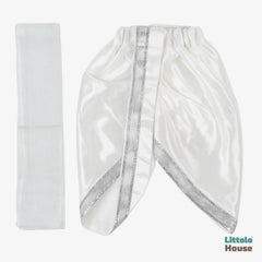Baby Boy Traditional Dhoti with Khes Outfit O222 | 1Y | White