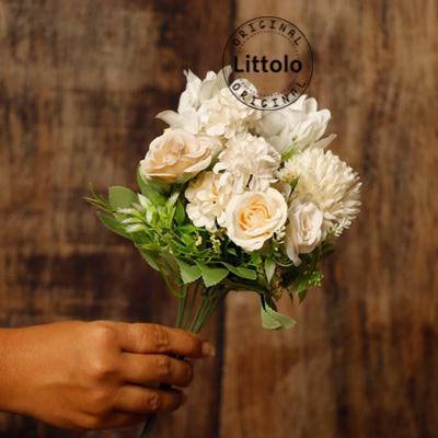 Artificial Mix Flowers F017 Bunch of 1 | White