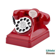 Classic Rotary Dial Telephone D206 | Pack of 1 | Red