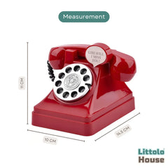 Classic Rotary Dial Telephone D206 | Pack of 1 | Red