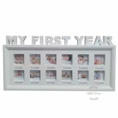 Baby Milestone 12 Month Frame | White