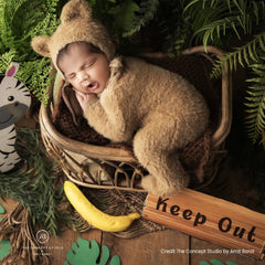 Baby Fur Romper with Bonnet Outfit O057 | 2M | Brown