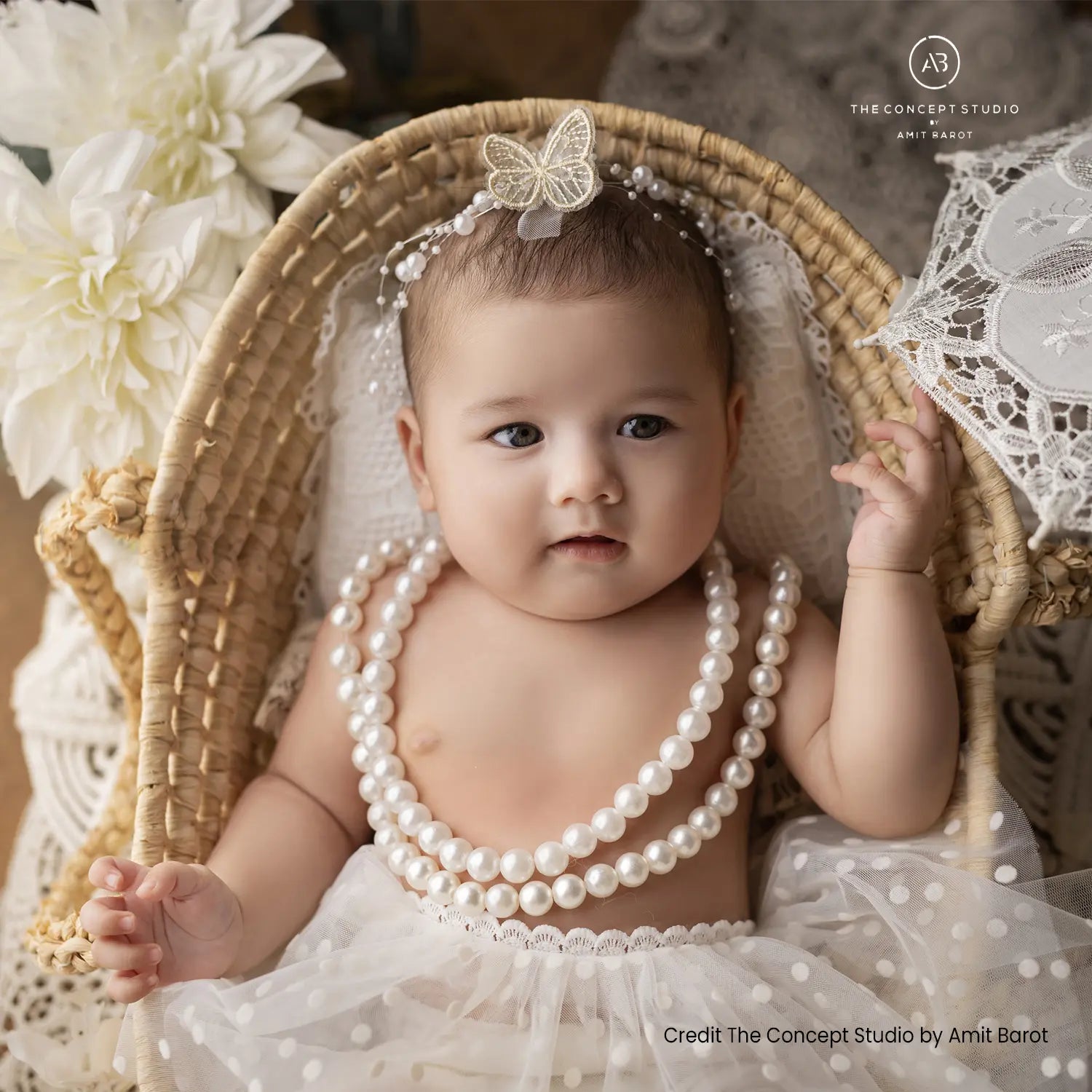 Handmade Straw Braid Baby Basket | Unique | Beige