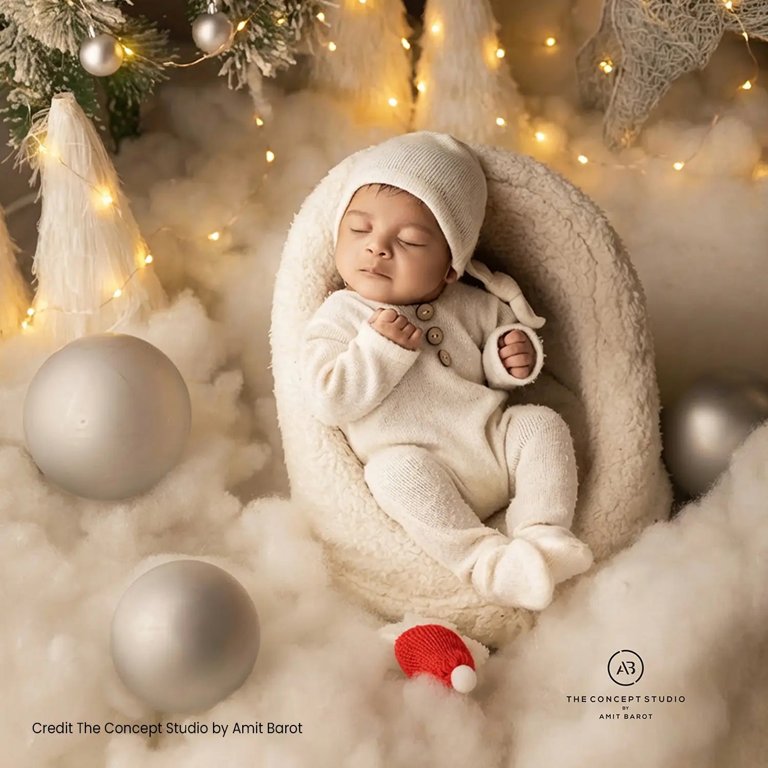 Baby Romper and Sleep Hat D2 SR056 | Set of 2 | 2M | White