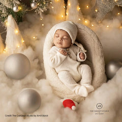 Baby Romper and Sleep Hat D2 SR056 | Set of 2 | 2M | White