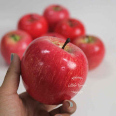 Artificial Apple Fruits Set of 5 D014 | Decorative Add-ons | Red