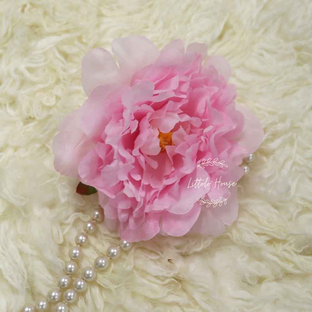 Artificial Daisy Peony Flower Heads F064 Pack of 10 | Light Pink