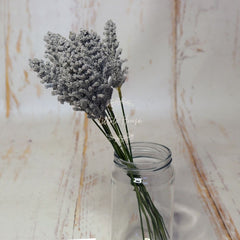 Artificial Wheat Plant Flowers F041 Bunch of 6 | Grey