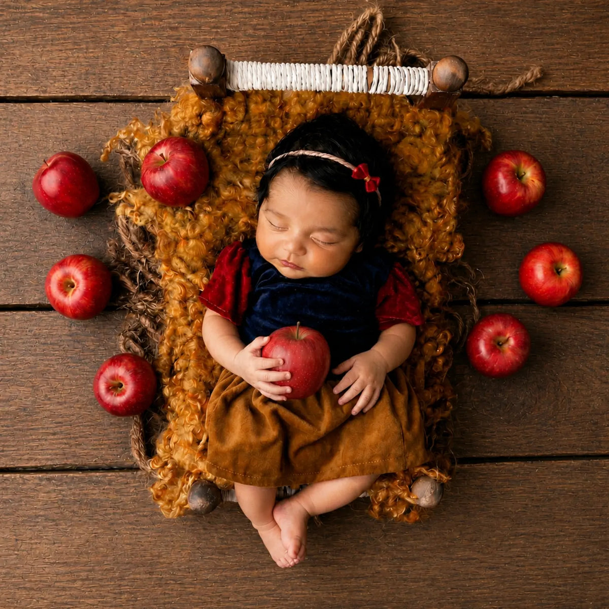 Artificial Apple Fruits Set of 5 D014 | Decorative Add-ons | Red