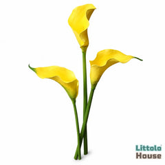 Artificial  Calla Lily Flower Stick F097 | Pack of 2 | Yellow