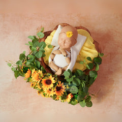 Artificial Silk Sunflower Arch Wreath F057 Pack of 1 | Yellow