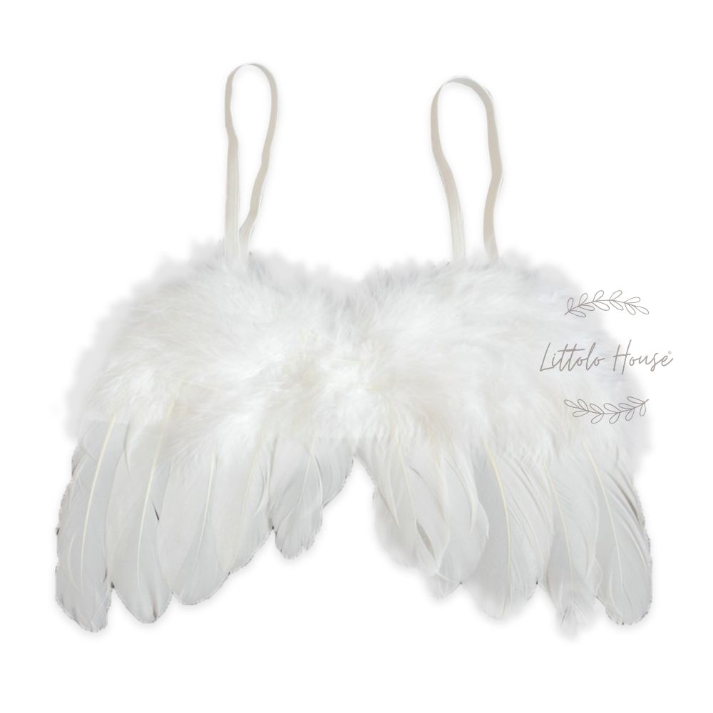 Baby Angel Feather Wings | NB | White-31773