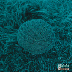 Baby Artificial Fur Layer and Knitted Stretch Wrap SR081 | NB | Teal Green