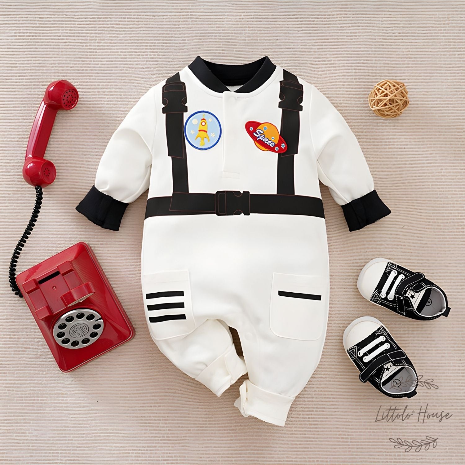 Baby Astronaut Costume O121 | 6M | White